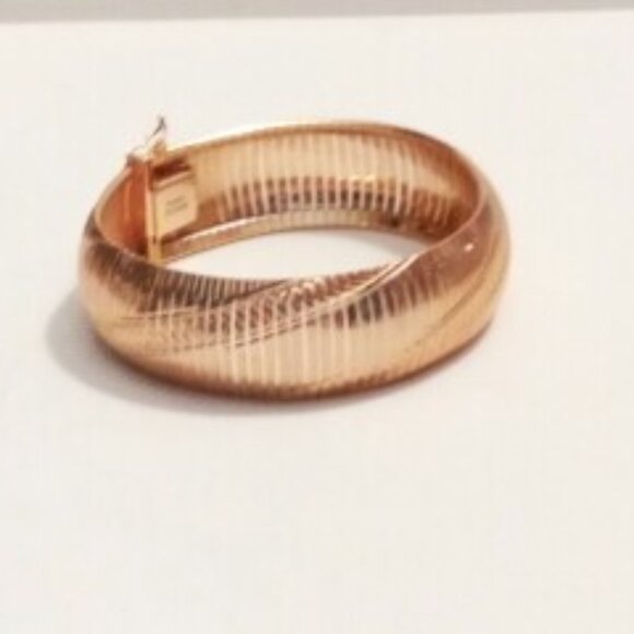 8” Gold Plated Mia Fiore Dyadema Bangle - Picture 1 of 8